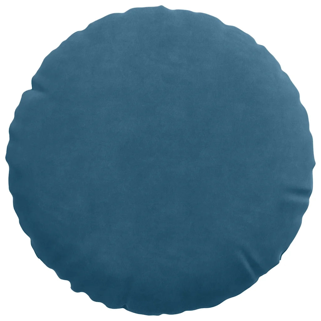 Cuscini per Seduta 2 pcs Blu Ø30 x 13 cm Velluto 42014099