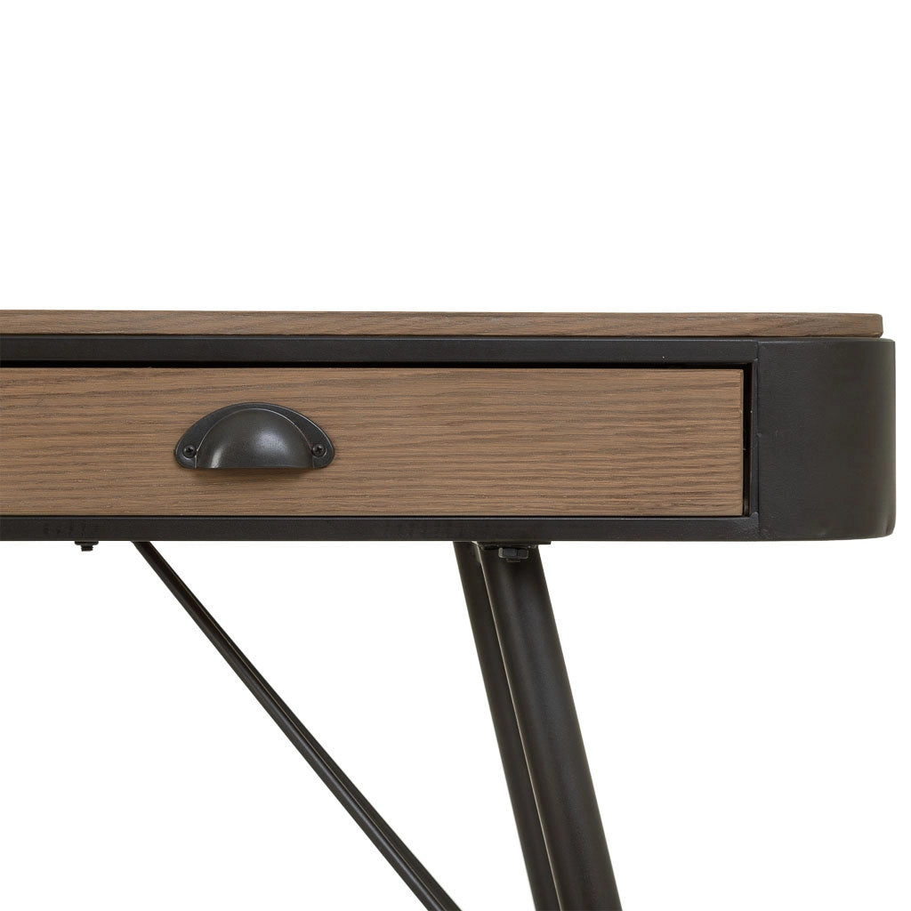 Console in legno e metallo marrone 120x32x80,5