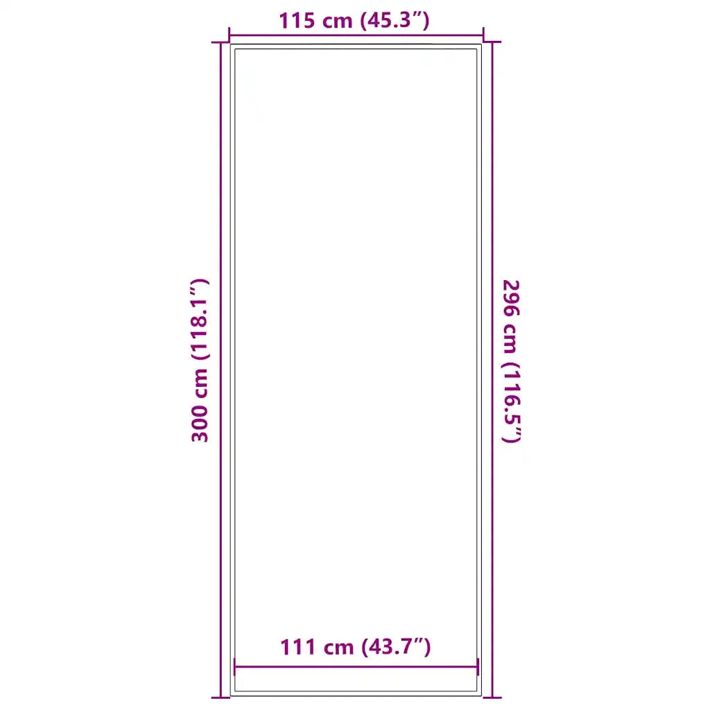 Zerbino Nero 115x300 cm 4105565
