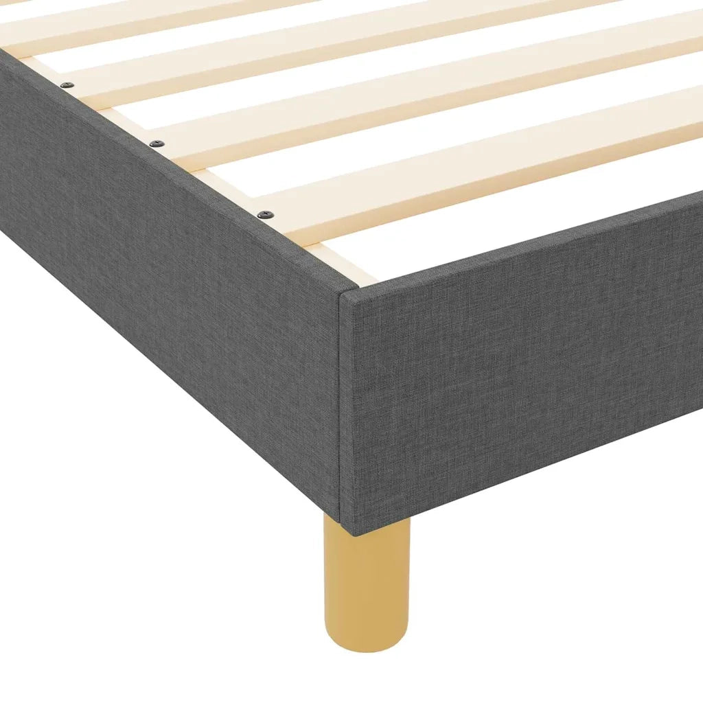 Struttura del letto Grigio scuro 80 x 200 cm Tessuto