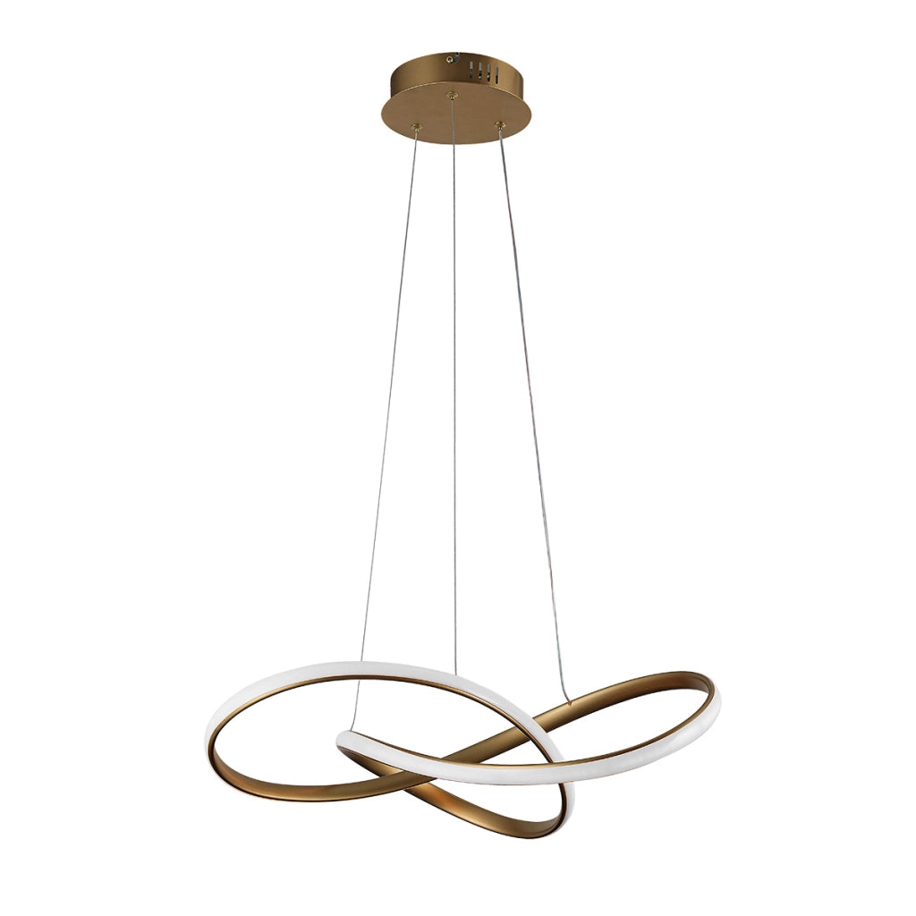 Lampadario LED Consa Italux nastro oro 40W 3000-6000K