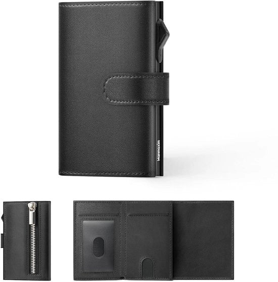 Portafoglio RFID con protezione - Moderno - Nero