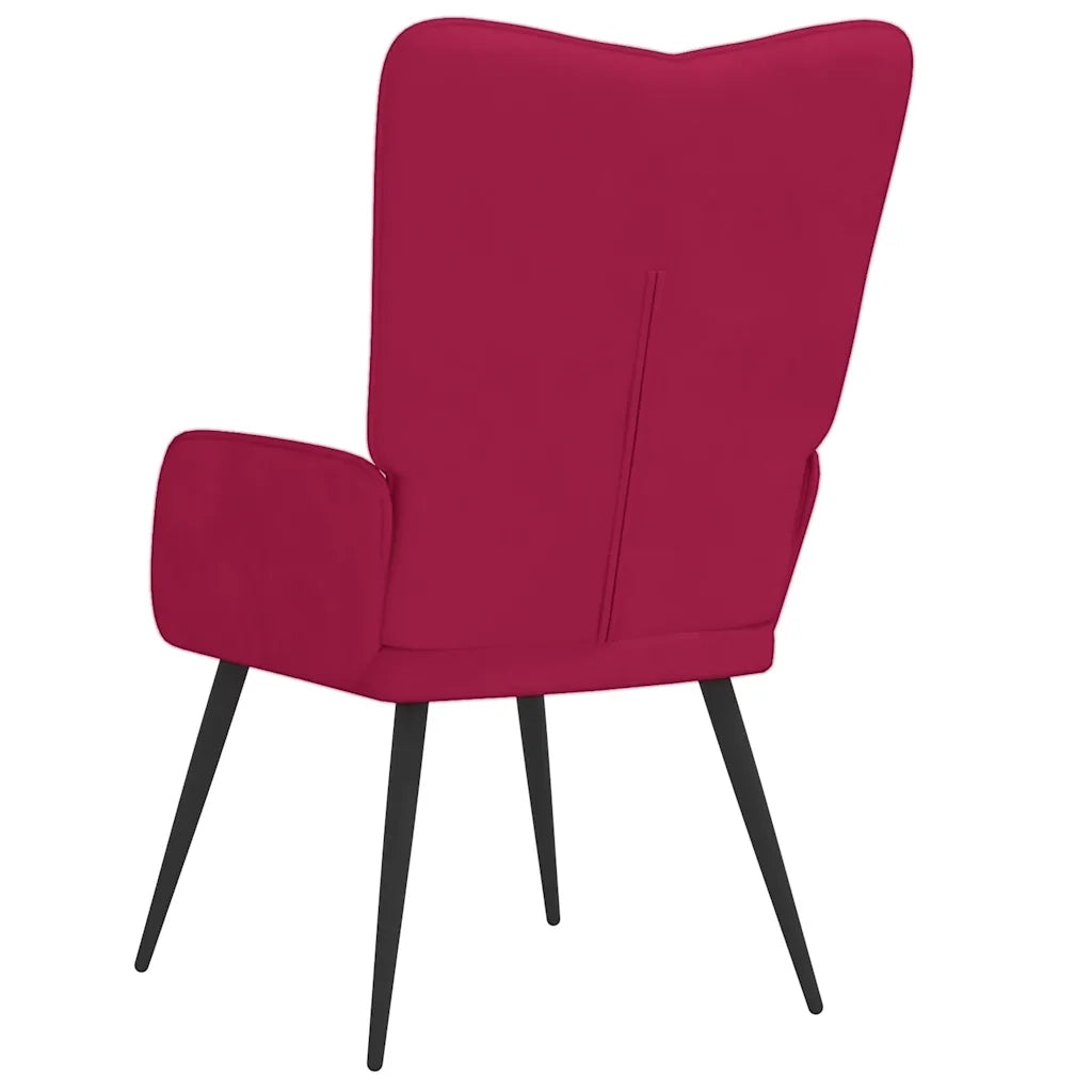 Sedia Relax Rosso Vino in Velluto 327682