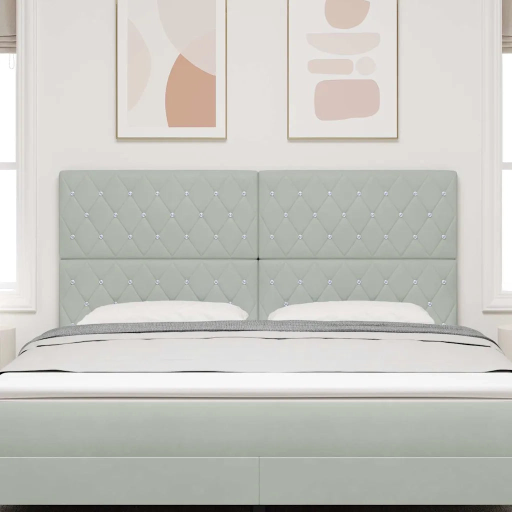 Testiera LED con testiera Grigio chiaro 180 cm Poliestere 3338372