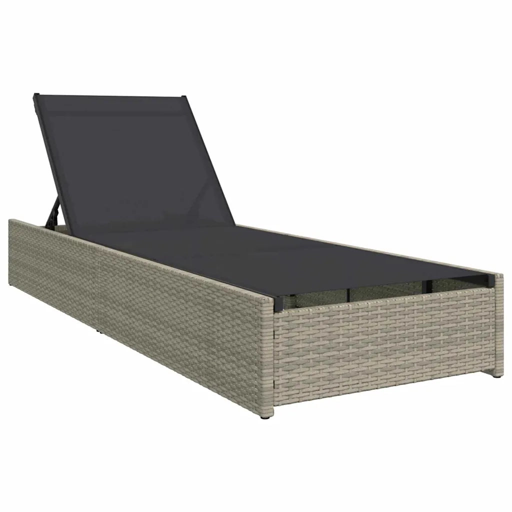 Lettino da sole Beige 200.5 x 70 x 75 cm polyrattan 42004127