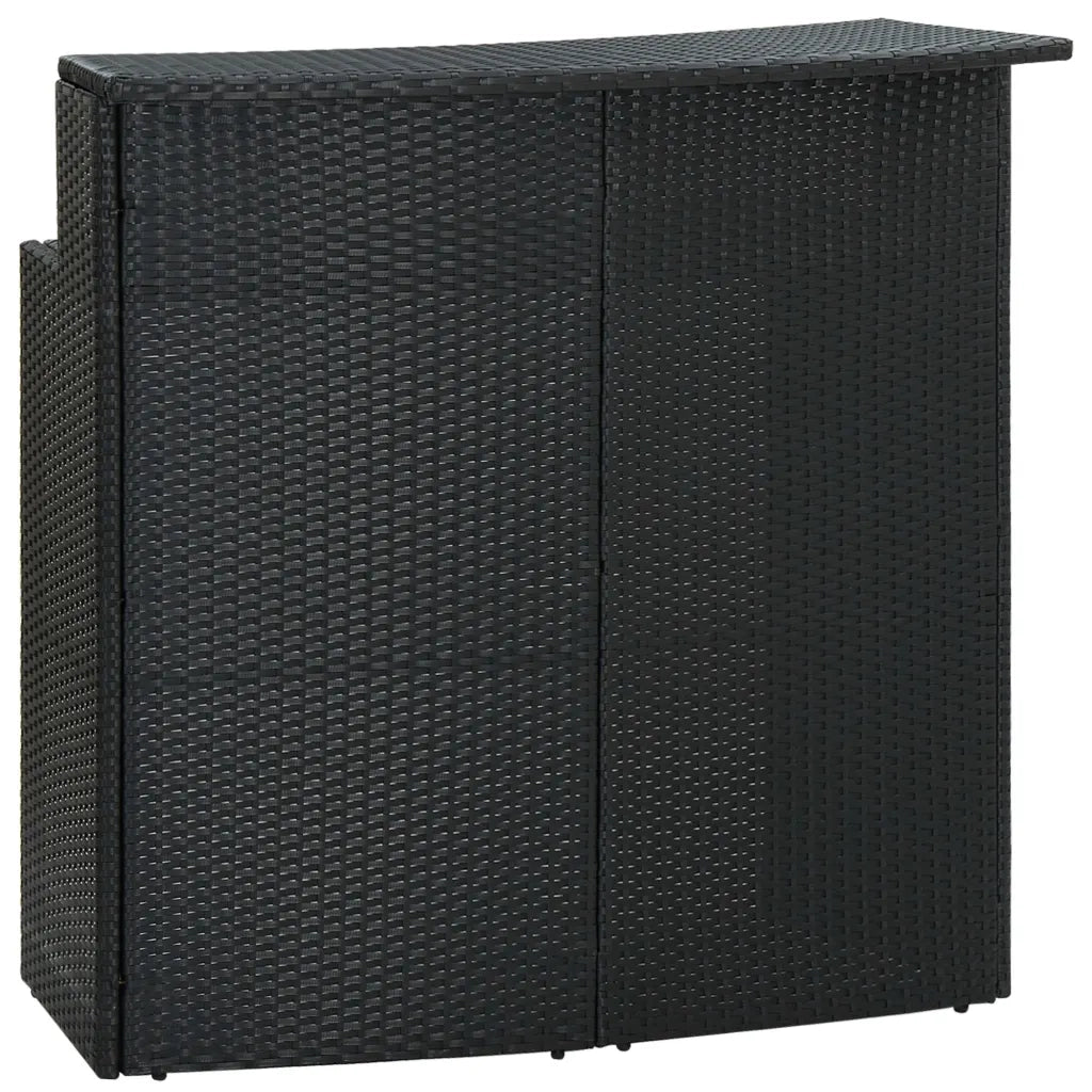 Set Bar da Giardino 4 pz con Cuscini Nero 3064876