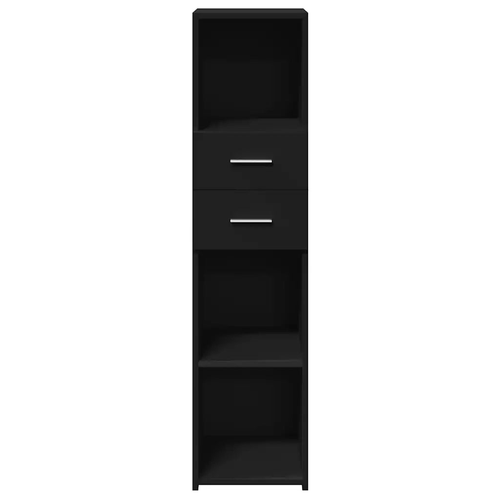 Credenza Nera 30x42,5x124 cm in Legno Multistrato 846153