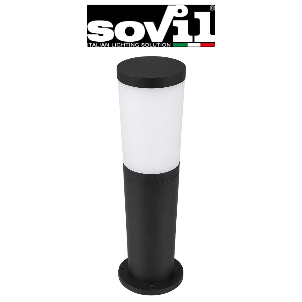 Sovil panama paletto basso da esterno e27 ip65 in alluminio grafite