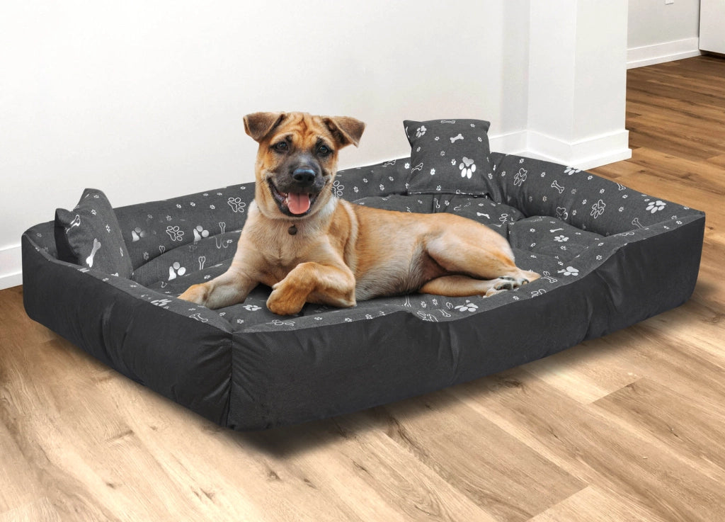 AIO FACTORY Letto per cani impermeabile 75x65 cm Silver Bones