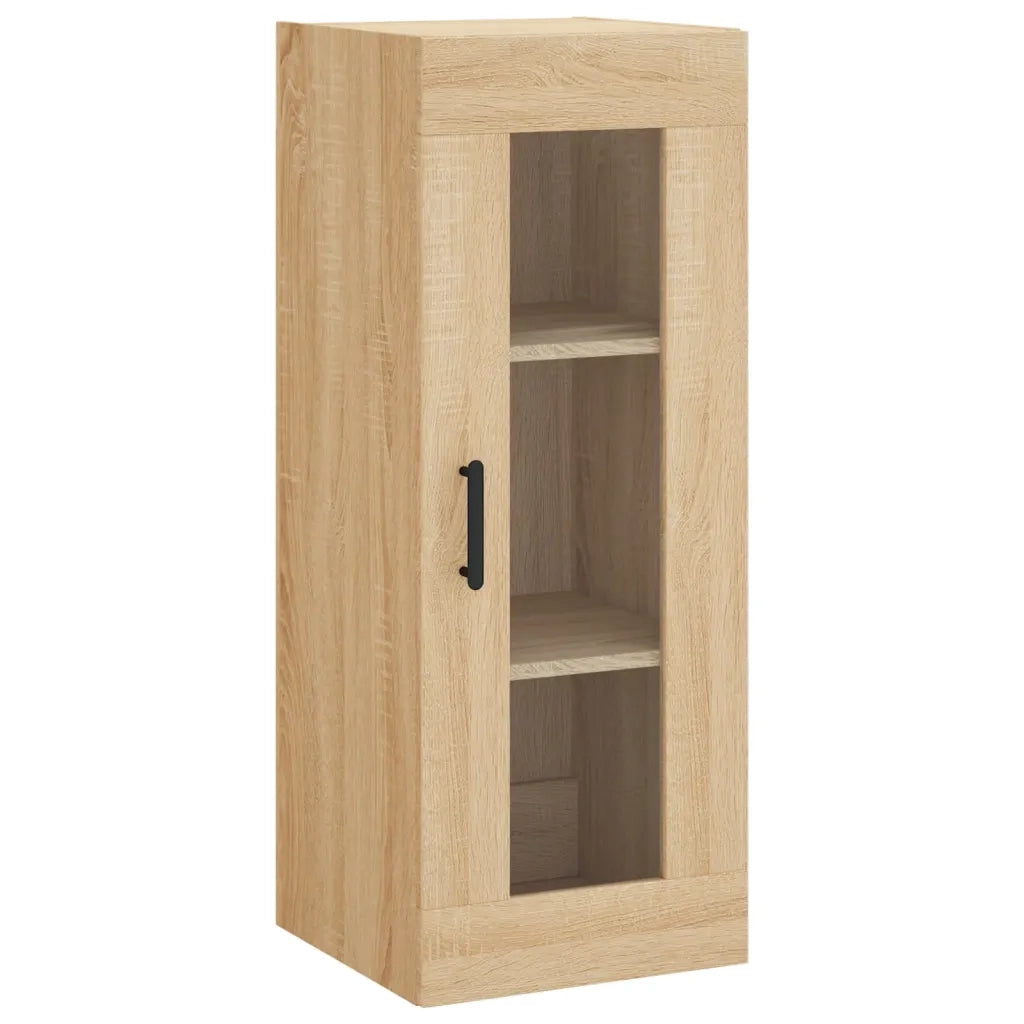 Mobiletto a muro versatile e di design 34,5 x 34 x 90 cm realizzato in legno composito di rovere Sonoma 02_0048686