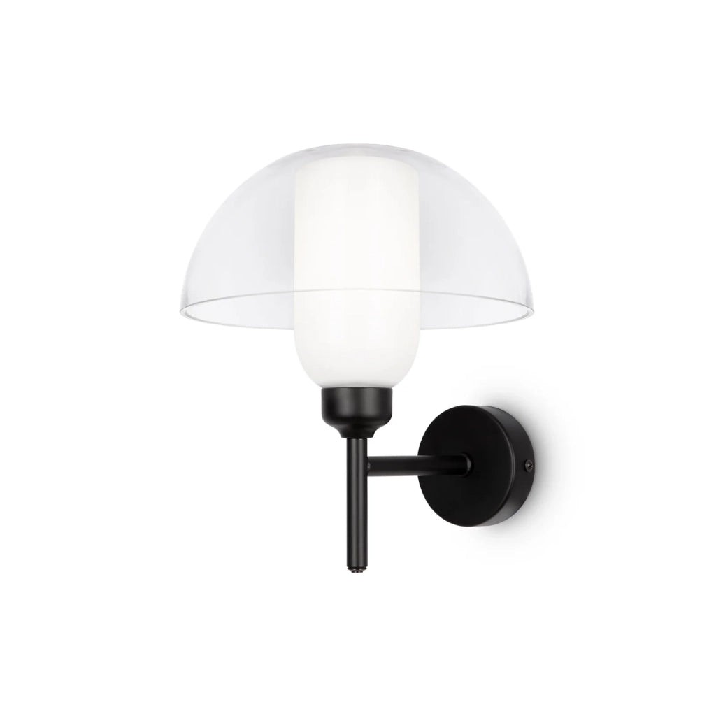 Maytoni applique moderna Memory 1 luce E14 metallo nero vetro