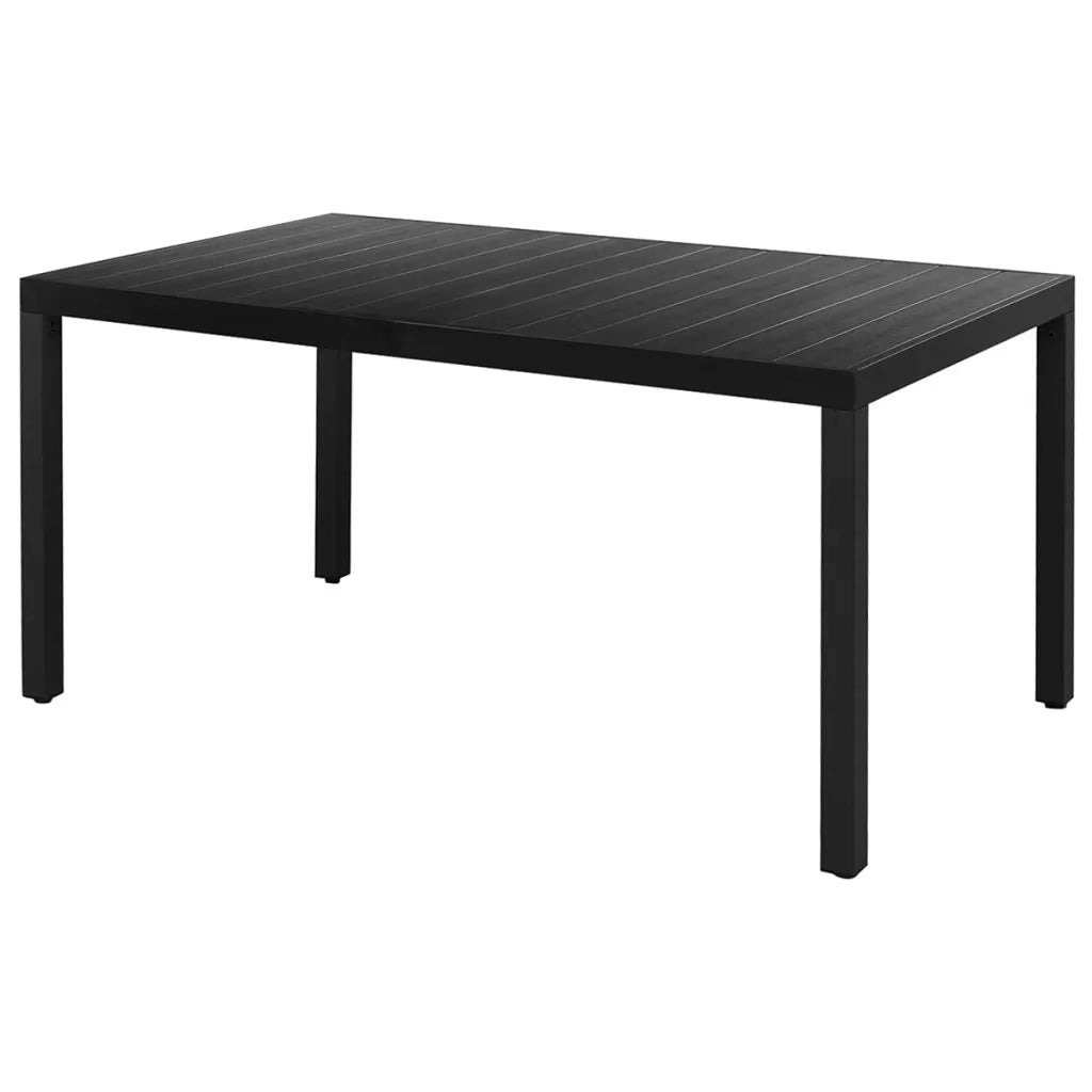 Set da Pranzo da Giardino 7 pz in Rattan PVC Nero 3060103