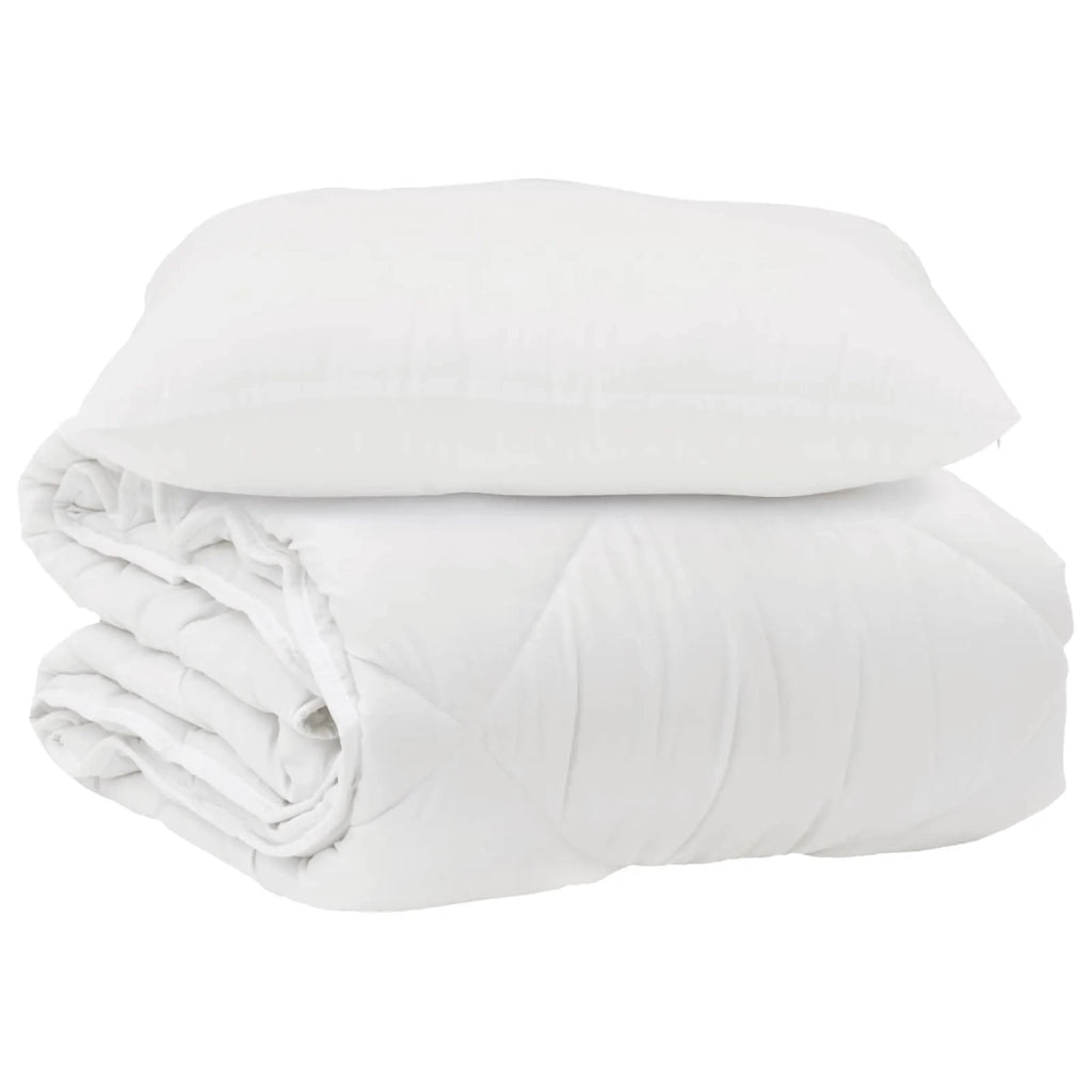 Piumone | Duvet con cuscino 2 pz Bianco Microfibra