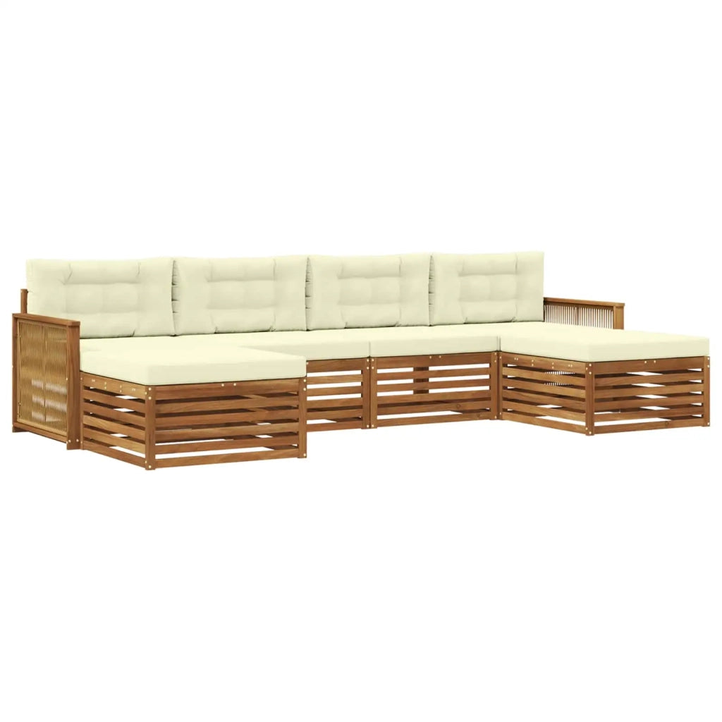 Set divani con cuscino 6 pcs Legno di Acacia Massello 3383688