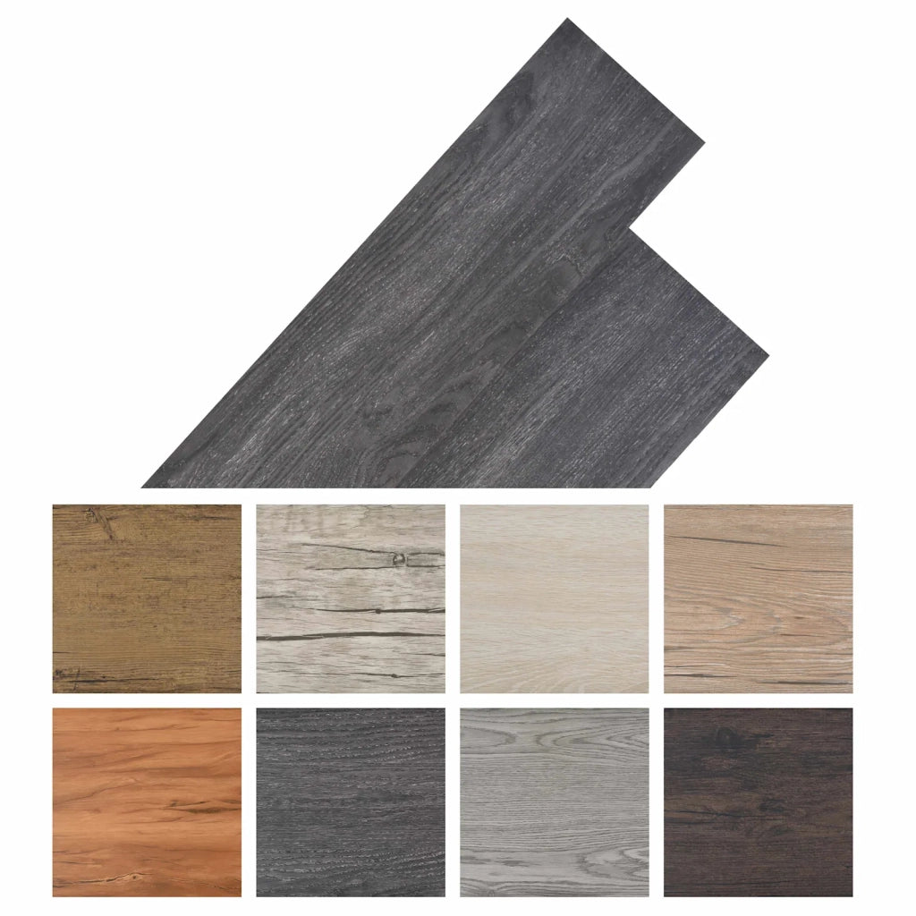 Tavole per Pavimenti 18 pcs Nero e Bianco 5,26 m² PVC 42046251