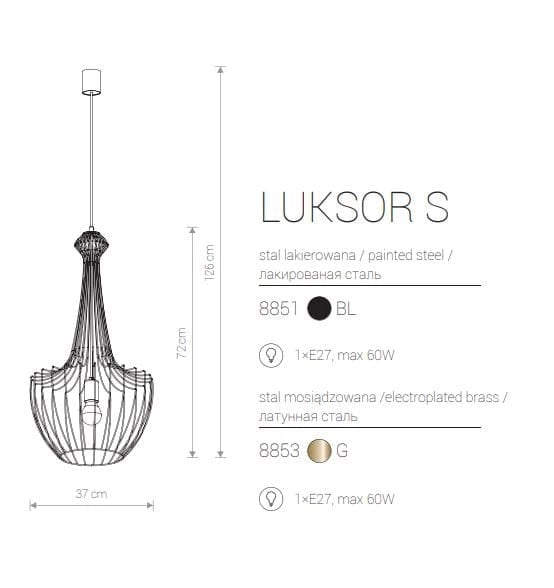 Lampada a sospensione Nowodvorski Luksor nera Ø37 E27