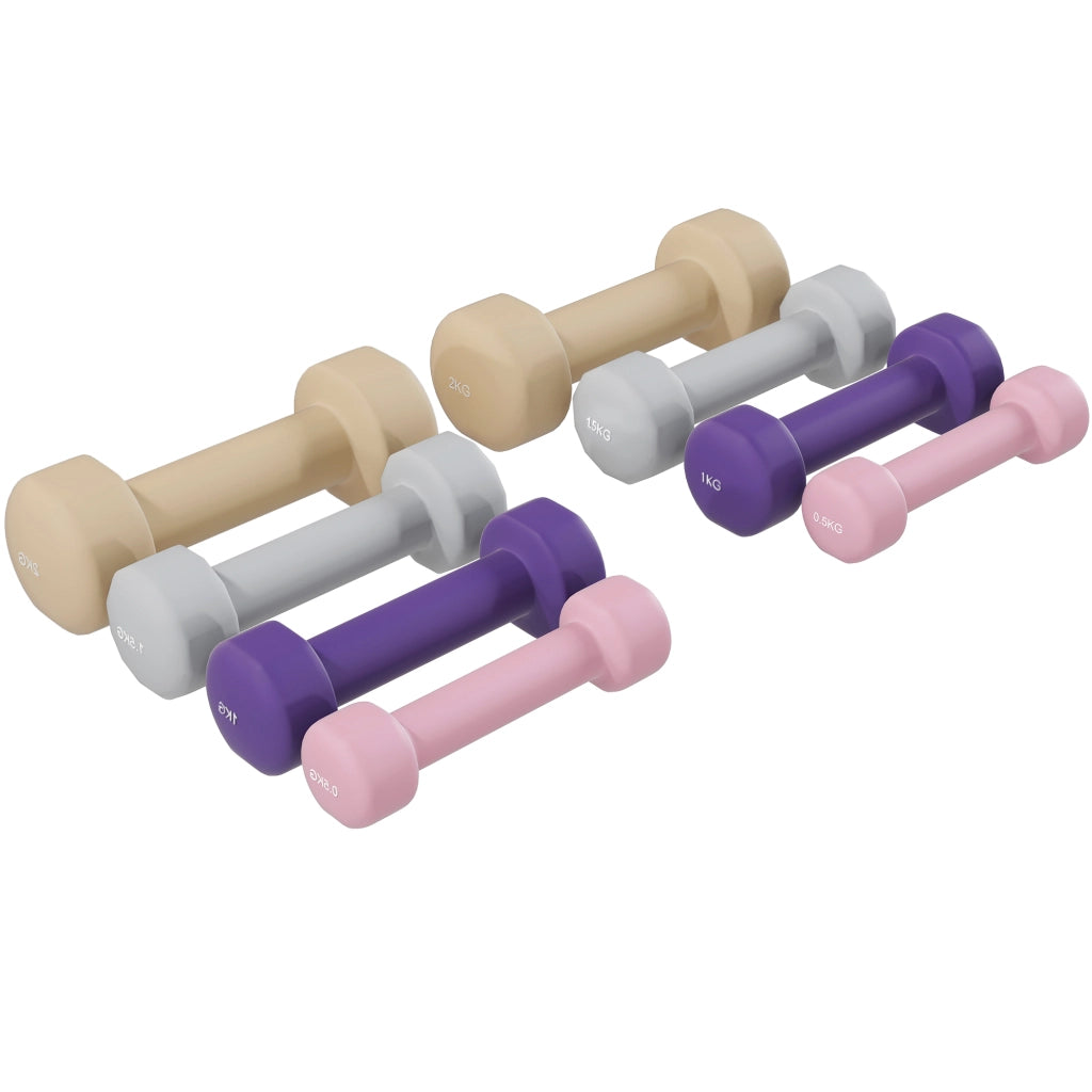 Set Manubri Esagonali 4 Paia 0,5-10kg ¨C Xylo ¨C Ghisa con Valigetta