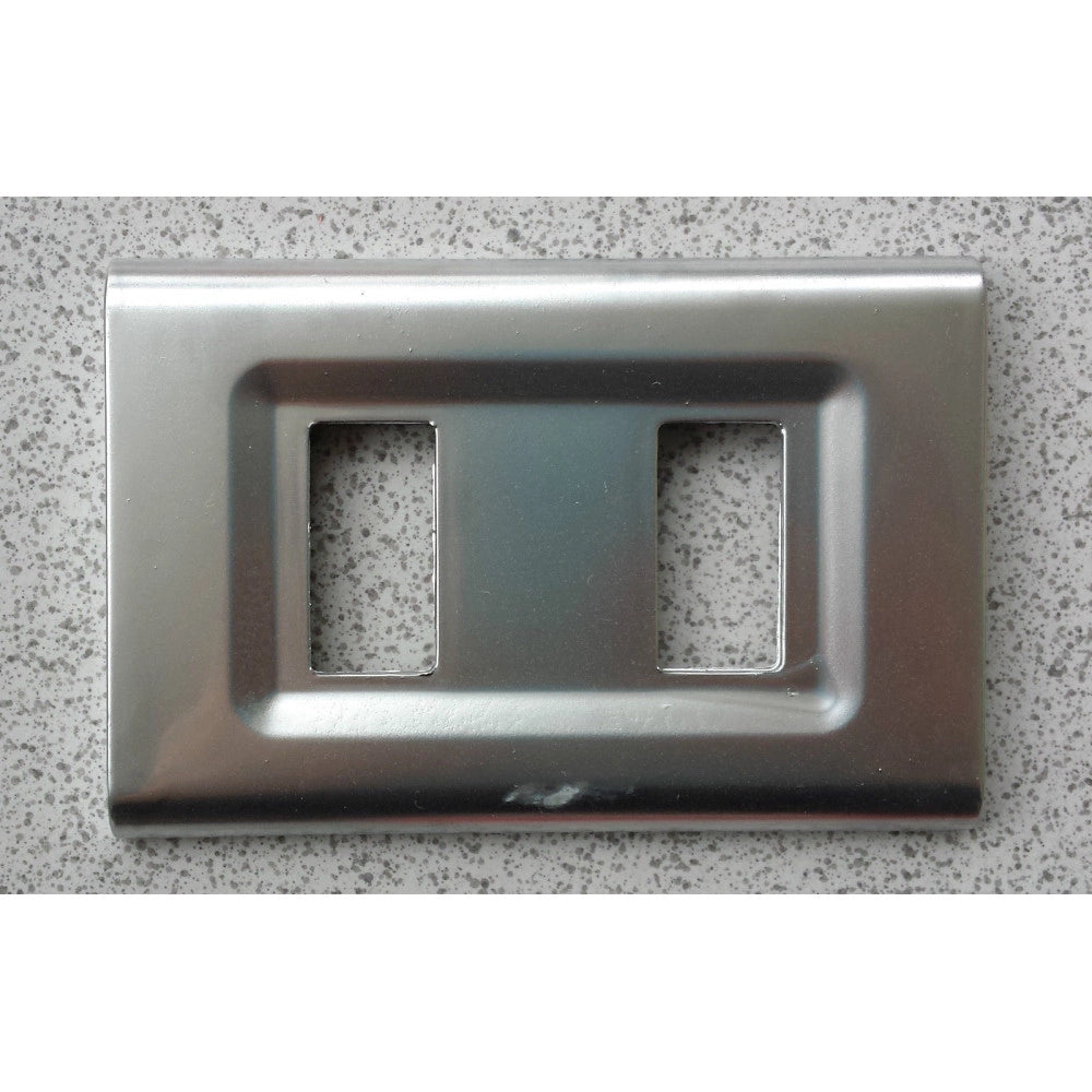 Trade Shop - Placchette Placche In Abs Serie Magic Elite Bticino Compatibili Color Copriprese - Argetno Lucido -5 Fori     -