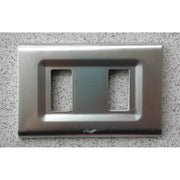 Trade Shop - Placchette Placche In Abs Serie Magic Elite Bticino Compatibili Color Copriprese - Argetno Lucido -5 Fori     -