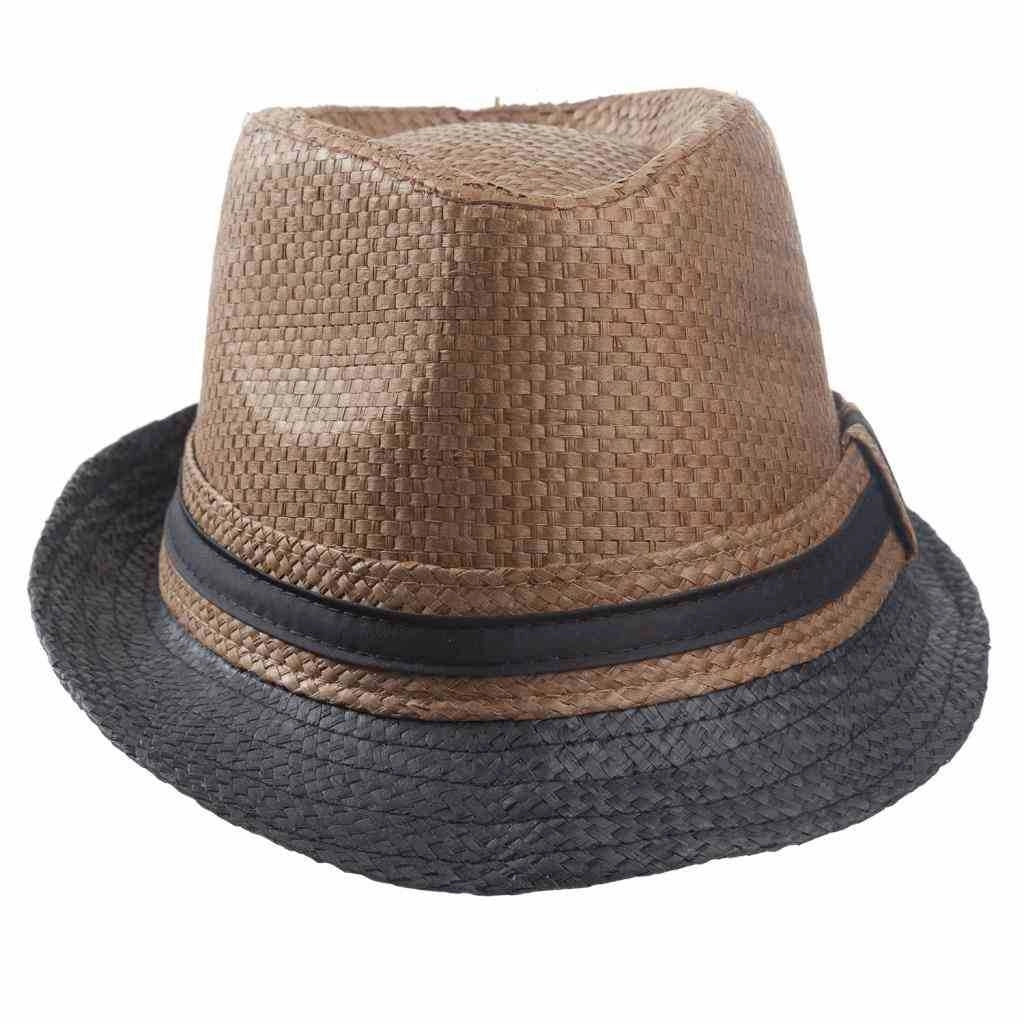 Cappello fedora bicolore con nastro 58
