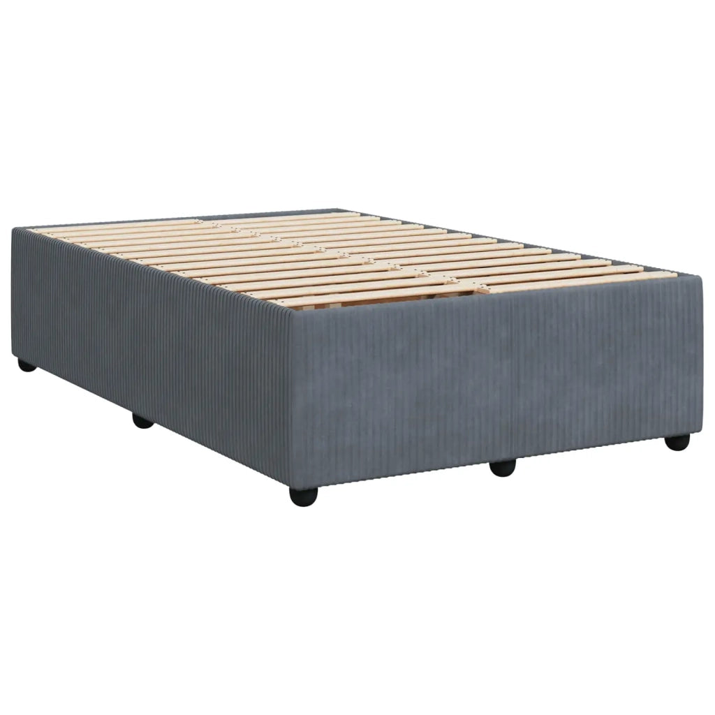 Letto Box Spring LED con Materasso Grigio Scuro 120 x 190 cm 3456024