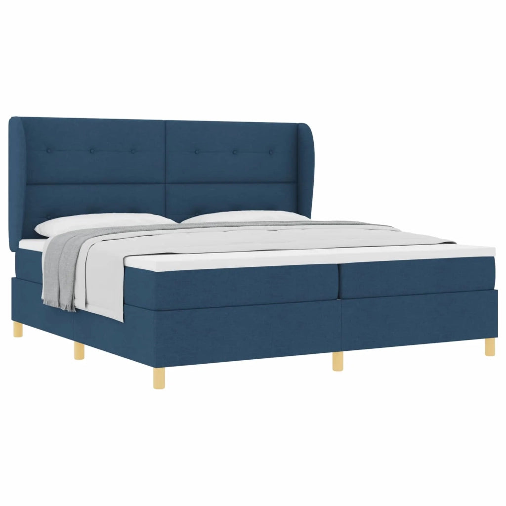 Letto a molle con materasso Blu 200 x 200 cm Tessuto 3340780