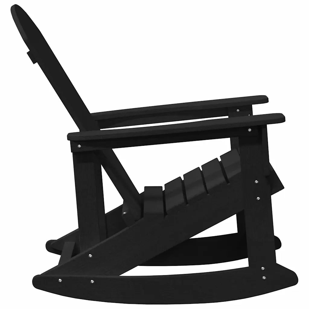 Poltrona a dondolo Adirondack Nero 92 x 73,5 x 92 cm HDPE 42006627