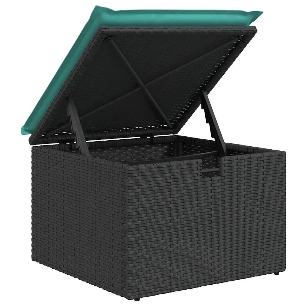 Set Divano da Giardino 7 pz Nero polyrattan 3359405
