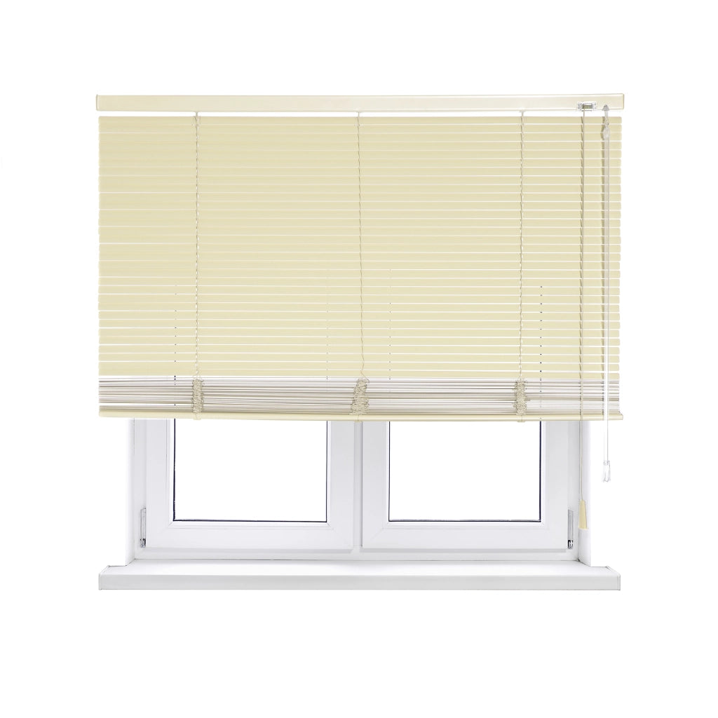 VIEWTEX Veneziana in alluminio  25mm vaniglia  120 X 250cm - Made in Europe - 5 anni di garanzia