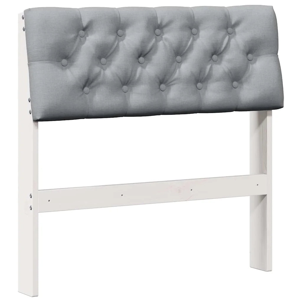 Testiera | Testata imbottita Grigio chiaro 75 cm Pino massello