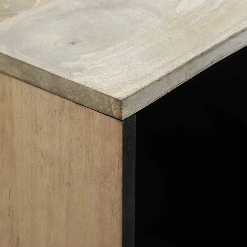 Credenza Bianco 80 x 33 x 75 cm legno massello di mango 4017999