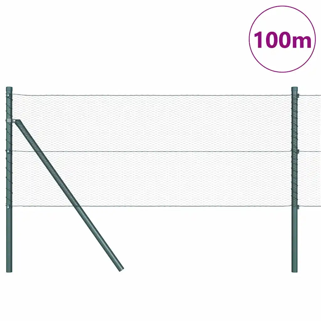 Palo della recinzione Verde 100 x 0,8 m (mesh da 13 mm)