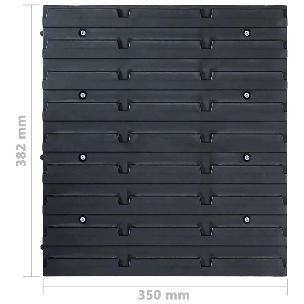 Kit contenitore portaoggetti e pannello da parete da 32 pezzi rosso e nero 02_0003848