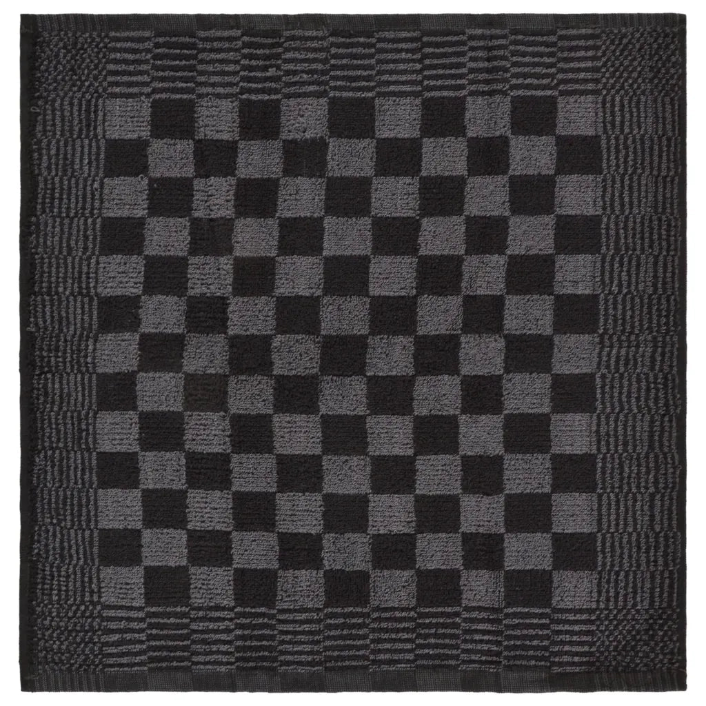 Set Strofinacci 10 pz | Teli per bagno in Cotone Nero e Grigio