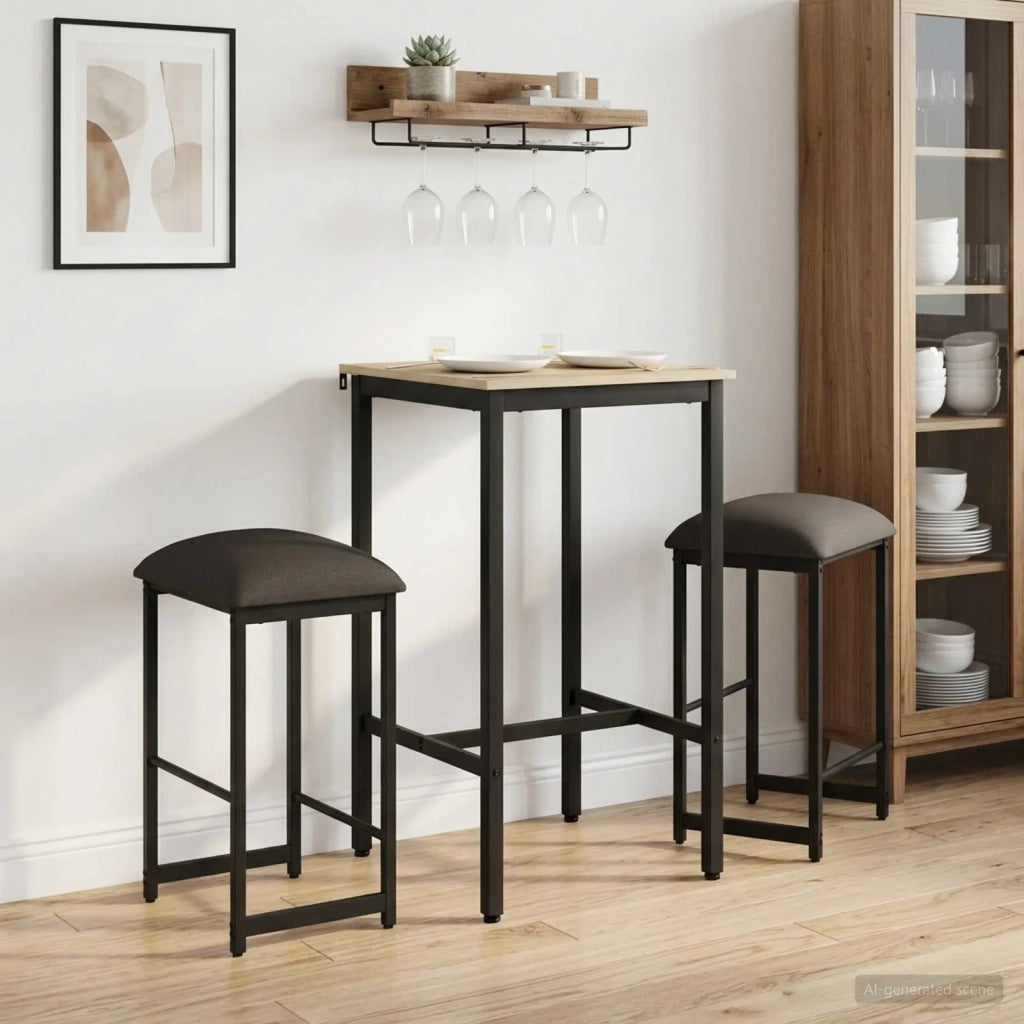 Sgabello da bar 2 pz Grigio Scuro 40 x 32 x 64 cm 8006208