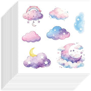 Sticker Wolkenpatrimonio - 20 Foglie Adesive - Sticker Decorativi - Decorazioni per Album - Progetti Artigianali - Idee per Regali - Sticker Decorativi