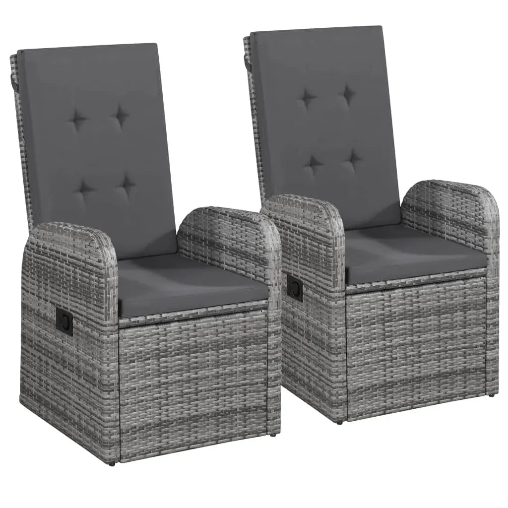 Set da Pranzo da Giardino 7 pz con Cuscini Grigio 3099497