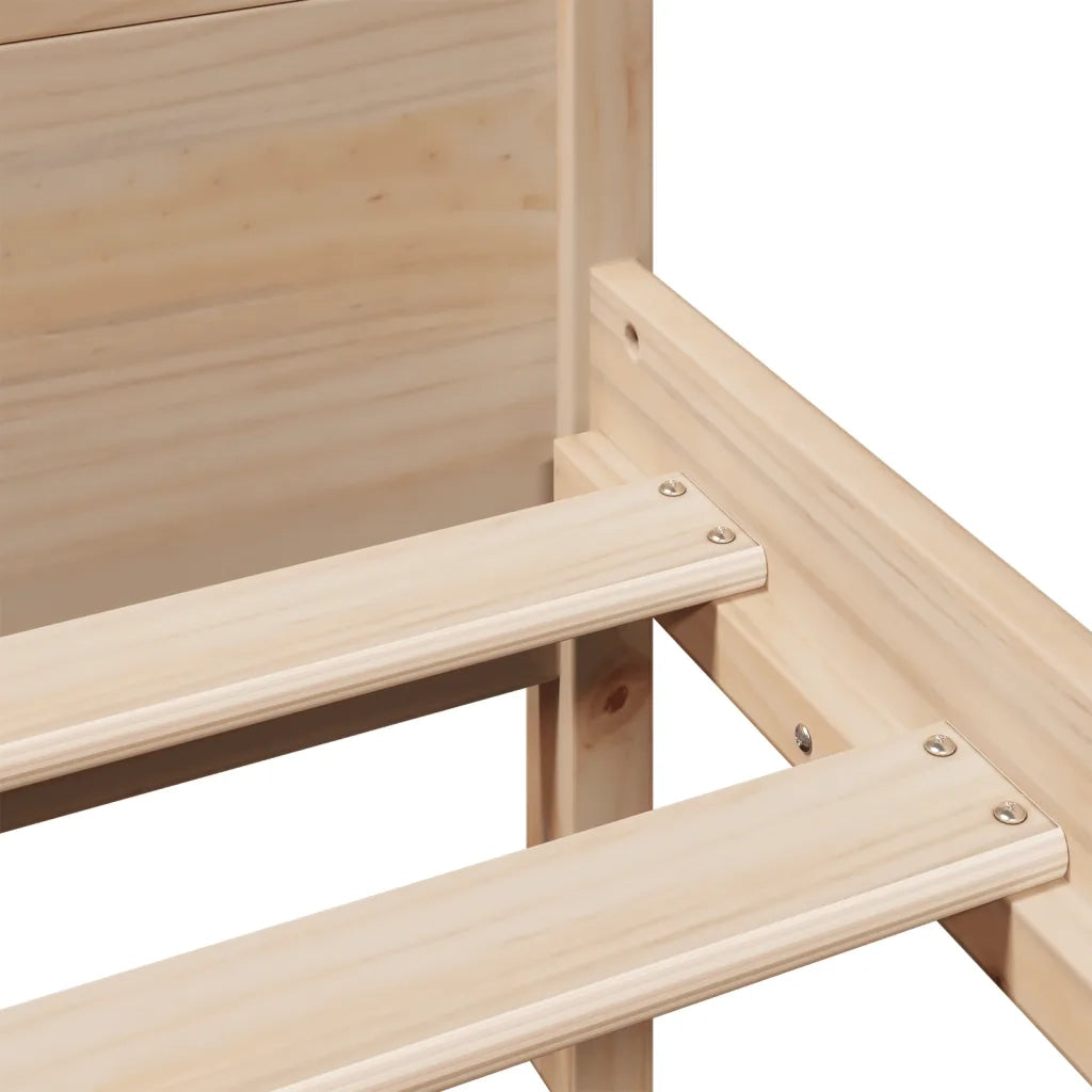 Letto senza Materasso-Struttura Letto 150x200 cm in Legno Massello di Pino 154990