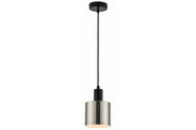 Lampada sospensione Nulla cilindro nero metallo E27 40W
