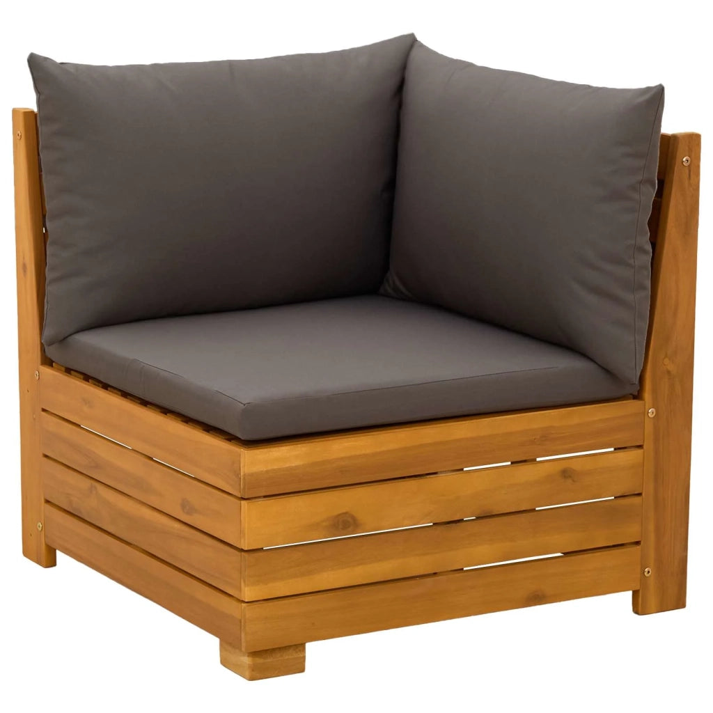 Set di divani da esterno-Sofa da giardino con cuscino 2 Pezzo Marrone 708753
