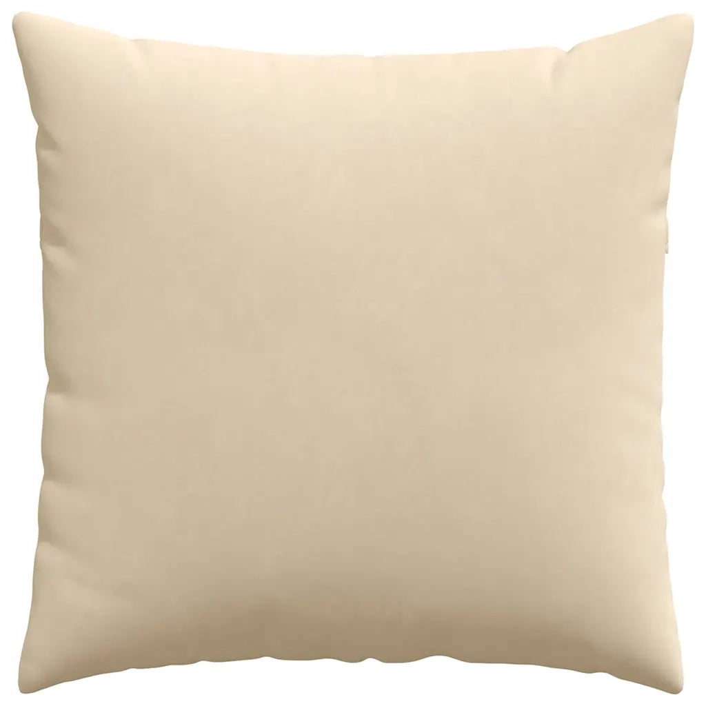 Cuscini da Divano 2 pz-Set di 2 Cuscini per Sofa Crema 80 x 80 cm Tessuto 518686