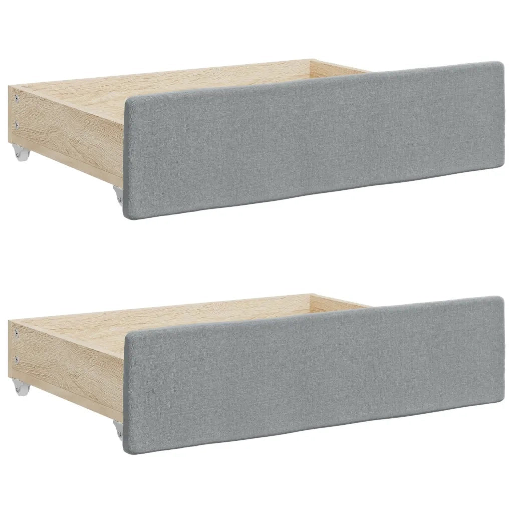 Divano letto | Sof¨¤ letto | Letto singolo Estraibile Cassetti Grigio Chiaro 80x200cm Tessuto