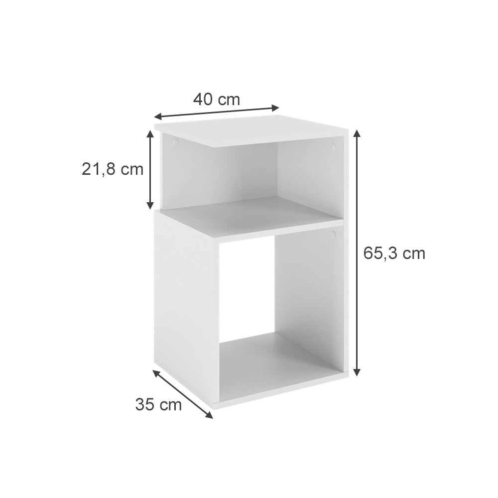 Vicco Comodino Bianco Set di 2