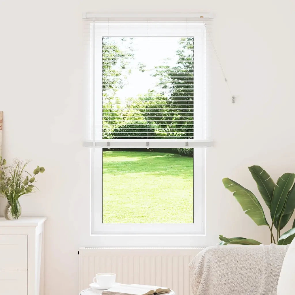 vidaXL Tenda per Finestra con tende Manuale Bianco Alluminio