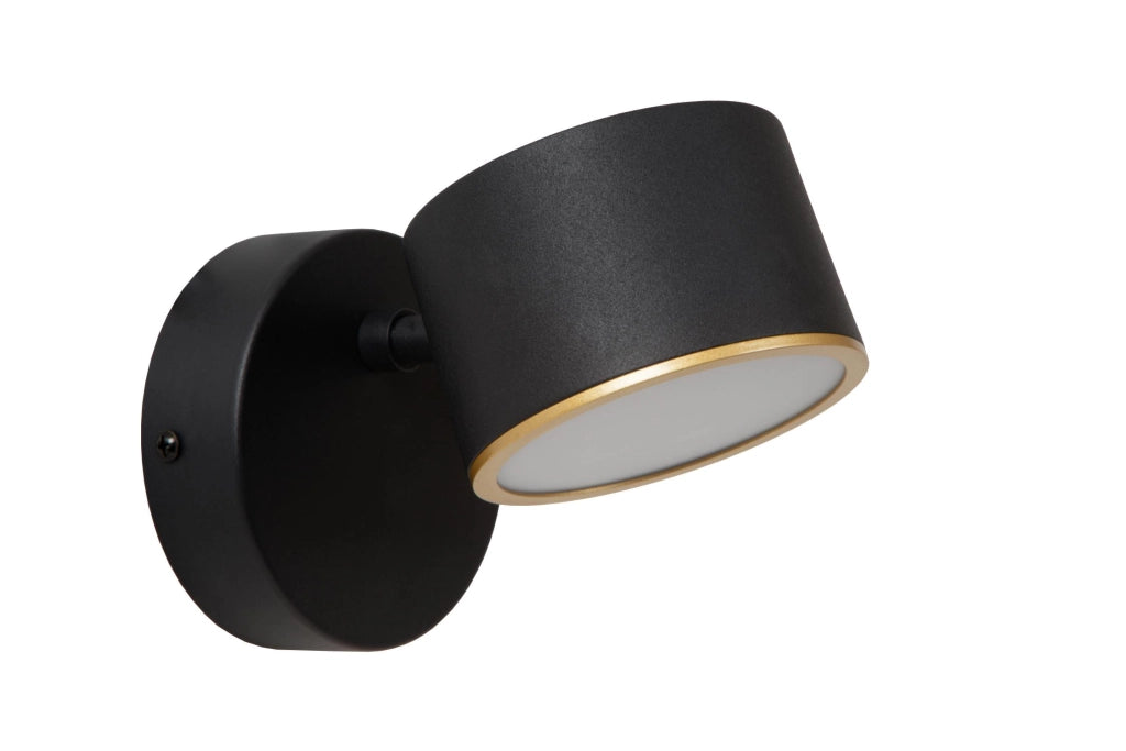 Applique spot LED nera orientabile GIAN Lucide