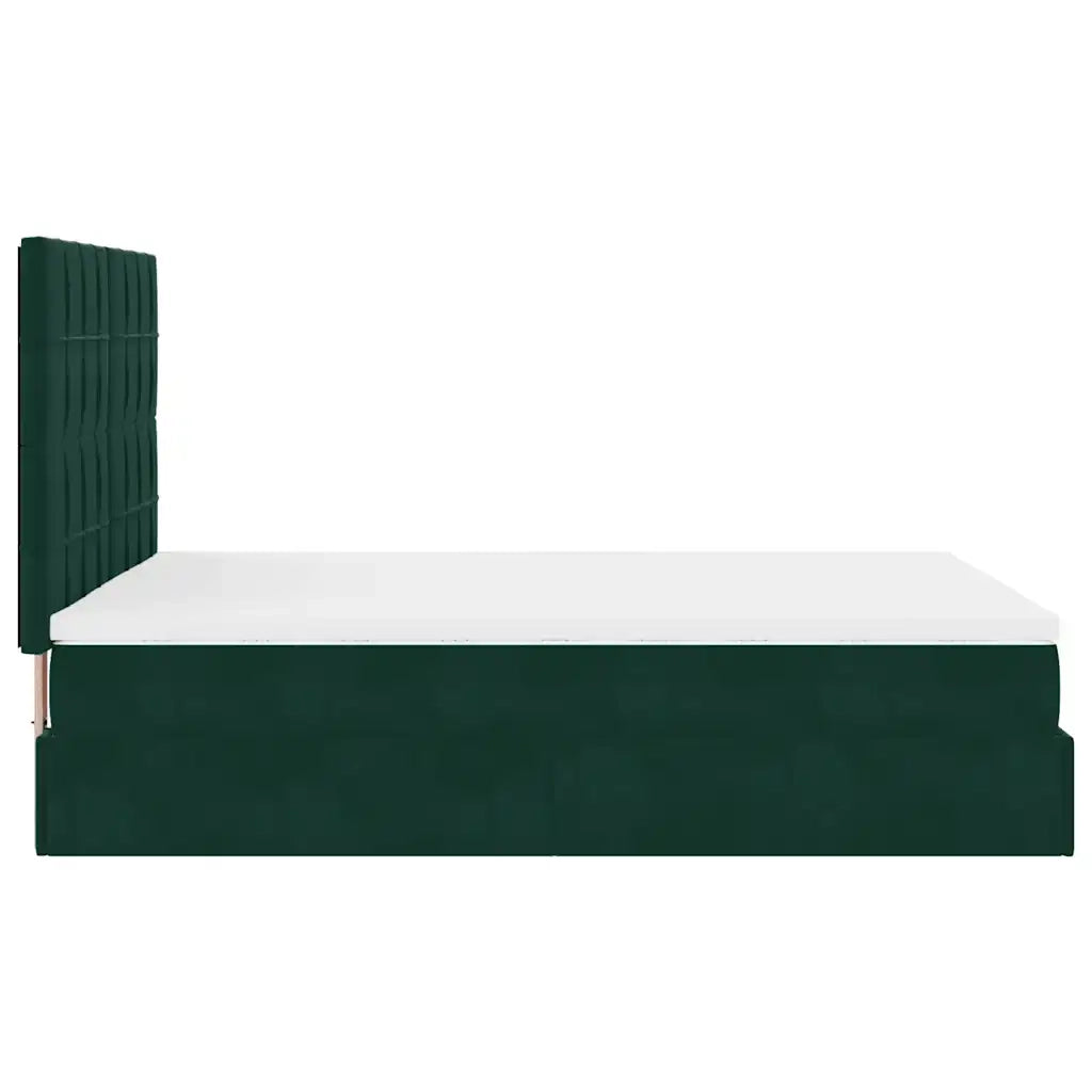 Struttura Letto Pouf con Materassi 140x200 cm in Velluto 3314327