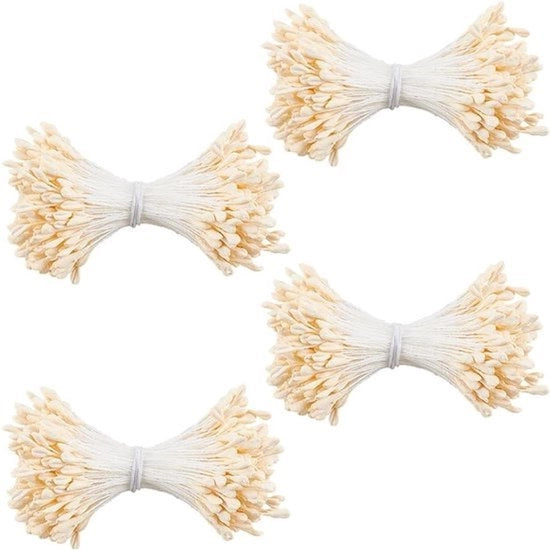 Meledoni a doppie teste - Manufatti - Perle - Pistillo - Mocassino - Fiori artificiali - Decorazione - Scrapbook - Carta di fiori - Perle - Adatto per - Decorazione floreale - Fiori artificiali 1400 pezzi 3 mm