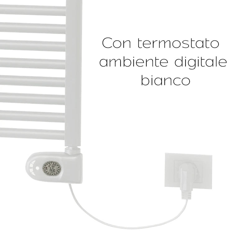 Termoarredo elettrico Tekno Digit bianco 116x40 cm 400w