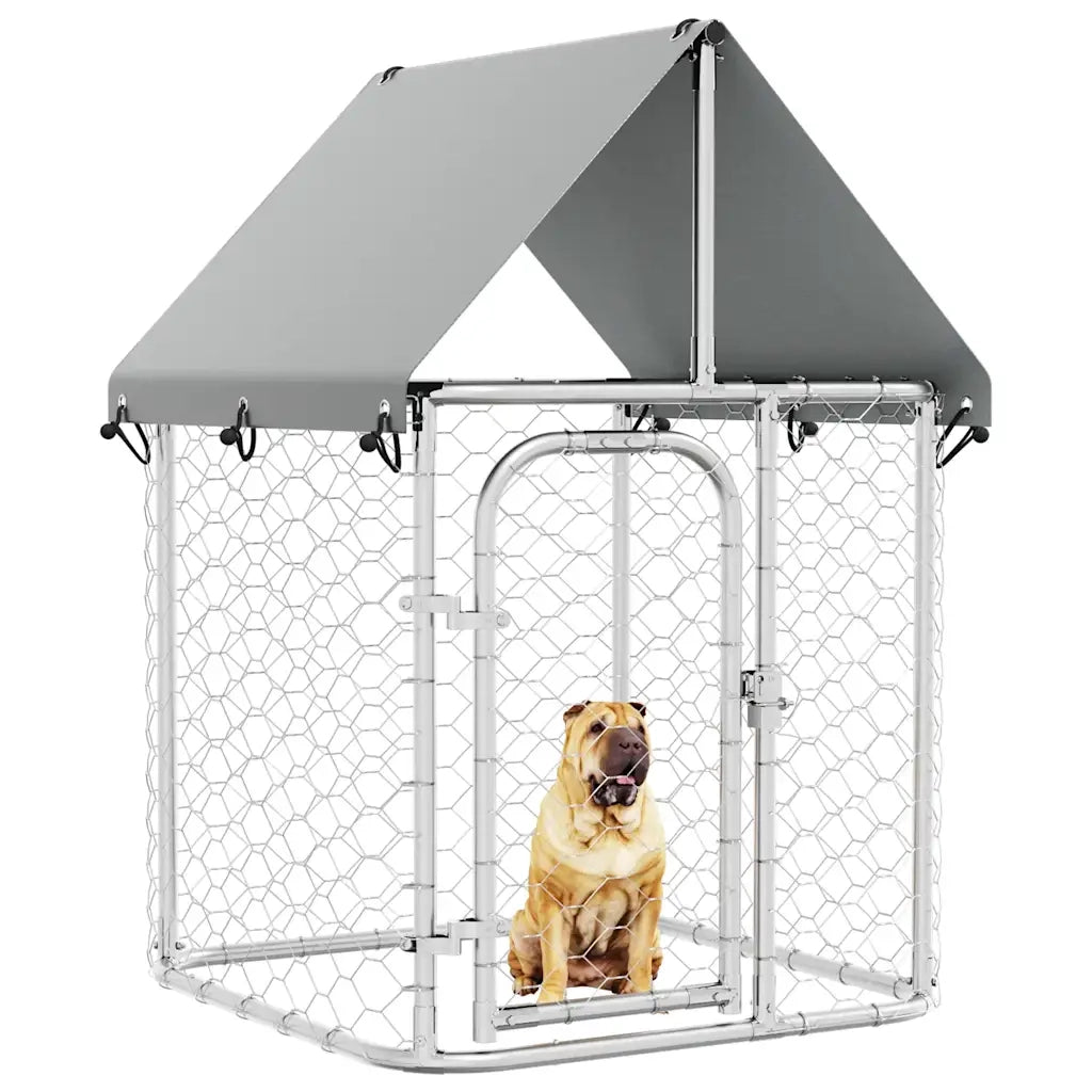 Gabbia per Cani da Esterno con Tetto 100x100x150 cm 171495