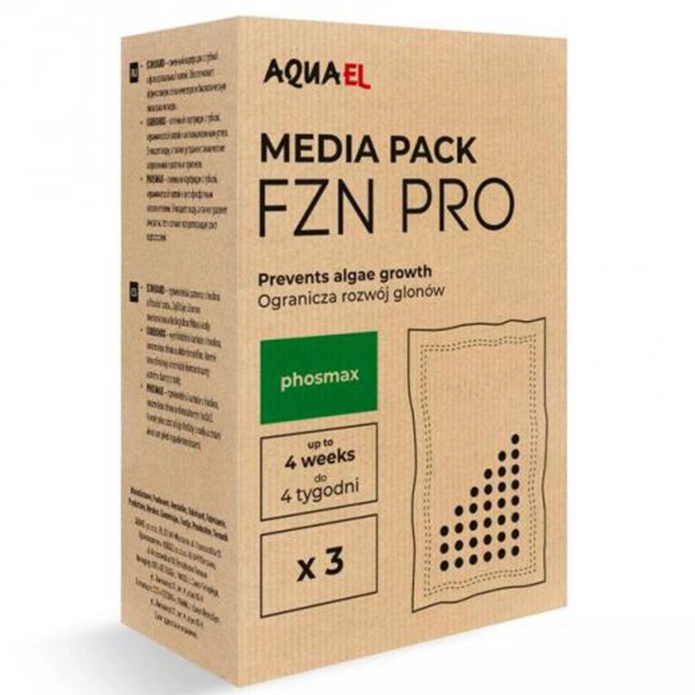 Aquael Media Pack FZN Pro Phosmax 3pz - ricambio cartuccia antifosfati per filtri FZN Pro